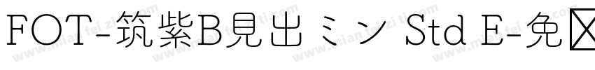 FOT-筑紫B見出ミン Std E字体转换